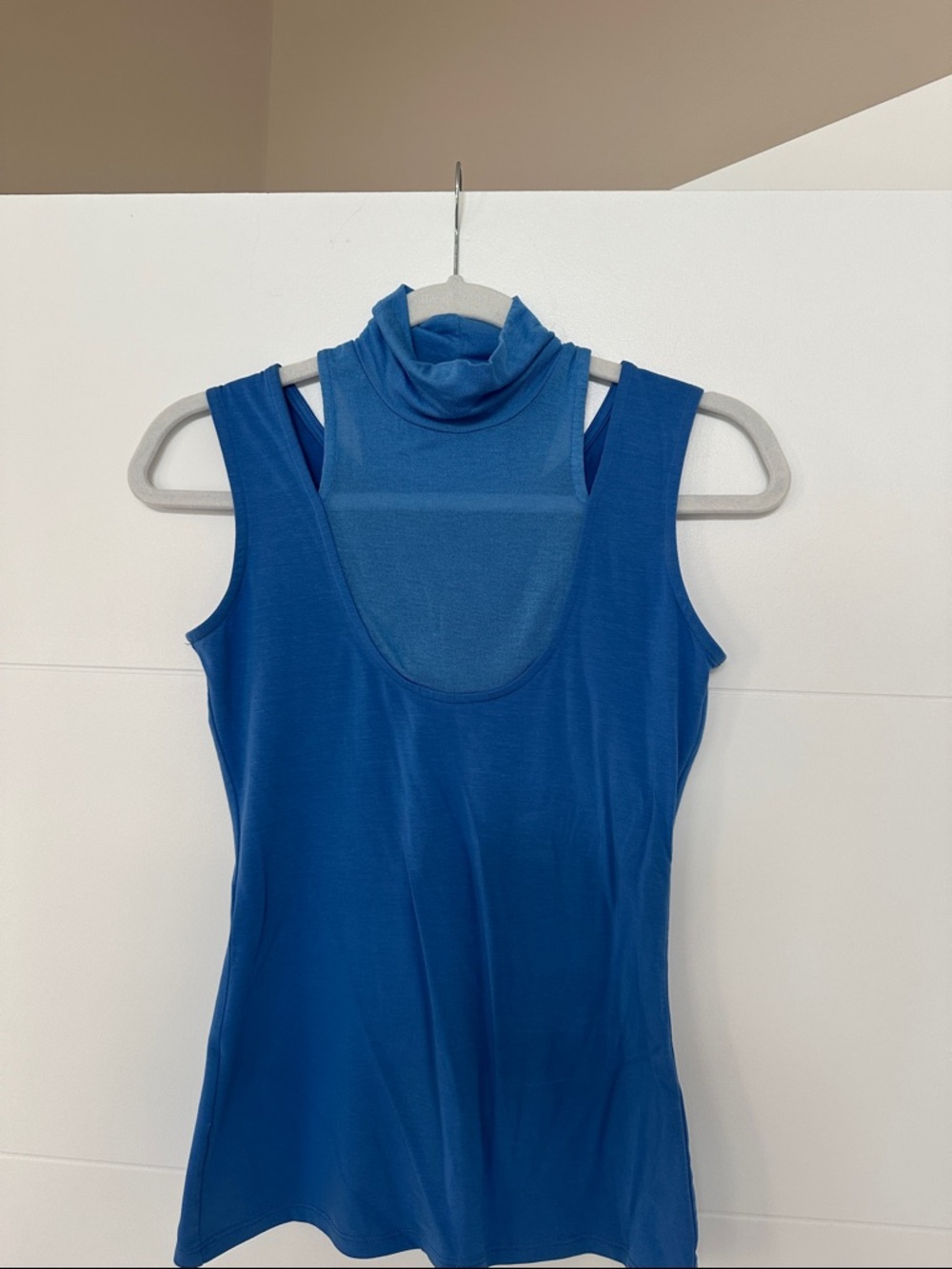 NWOT Sleeveless Turtleneck Tank Top in Royal Blue